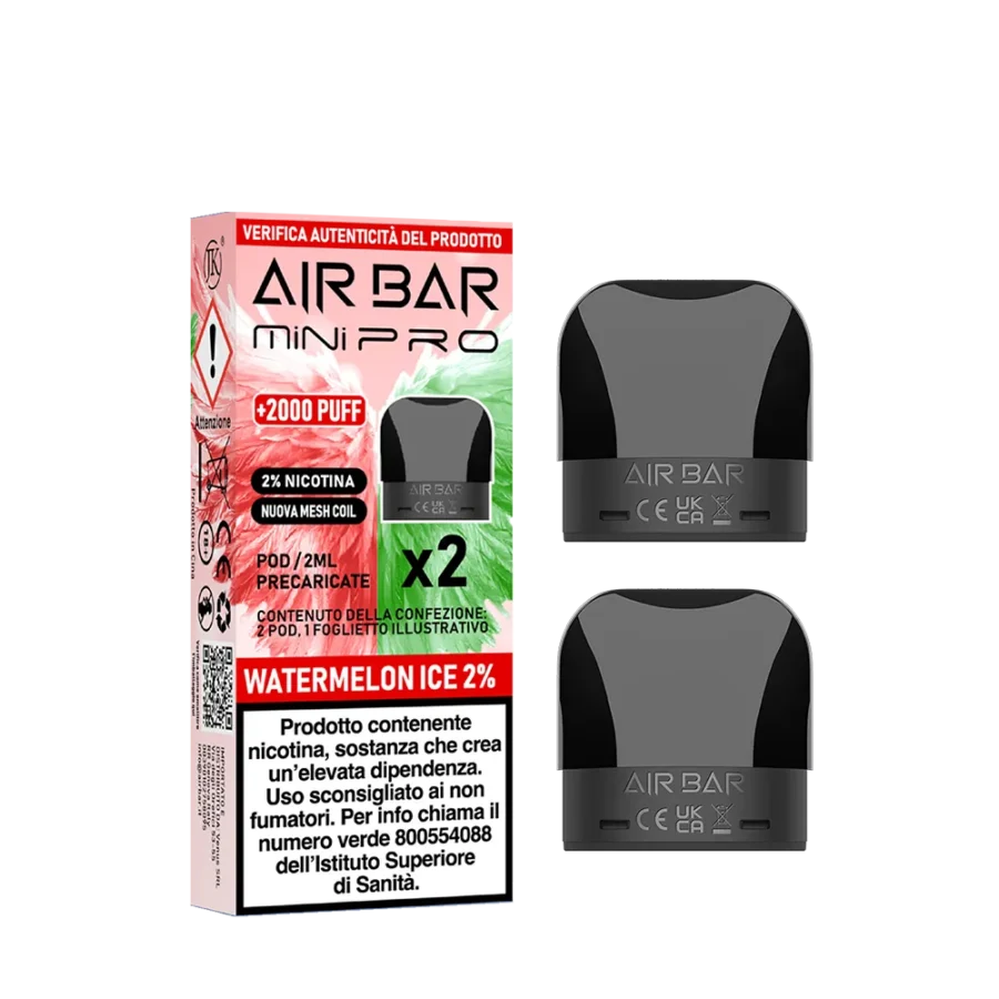 WATERMELON ICE POD X2 - MINI PRO - AIRBAR - 0 mg/ml - 2ml