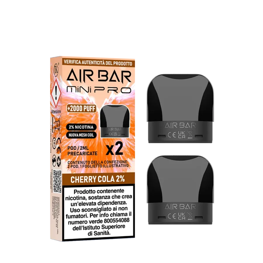 CHERRY COLA POD X2 - MINI PRO - AIRBAR - 0 mg/ml - 2ml
