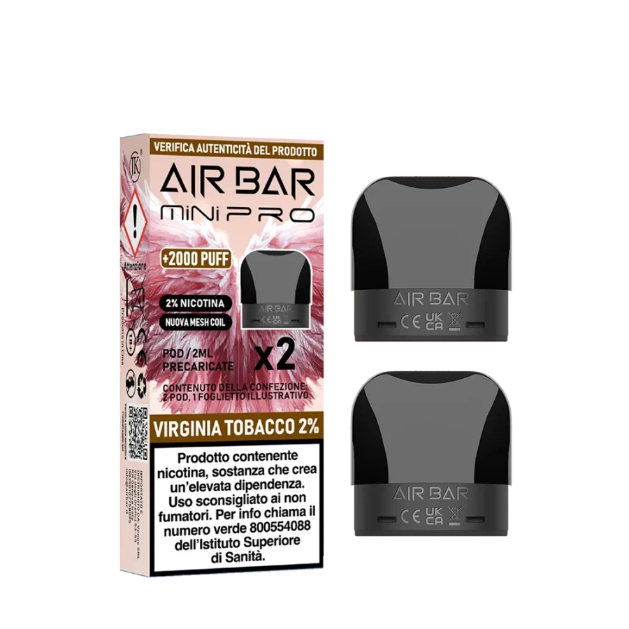 VIRGINIA TOBACCO POD X2 - MINI PRO - AIRBAR - 0 mg/ml - 2ml