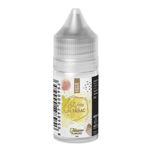 PLUMCAKE  - 10/30 - NOTES DE TABAC - RELOADVAPE - 10ml - 0 mg/ml