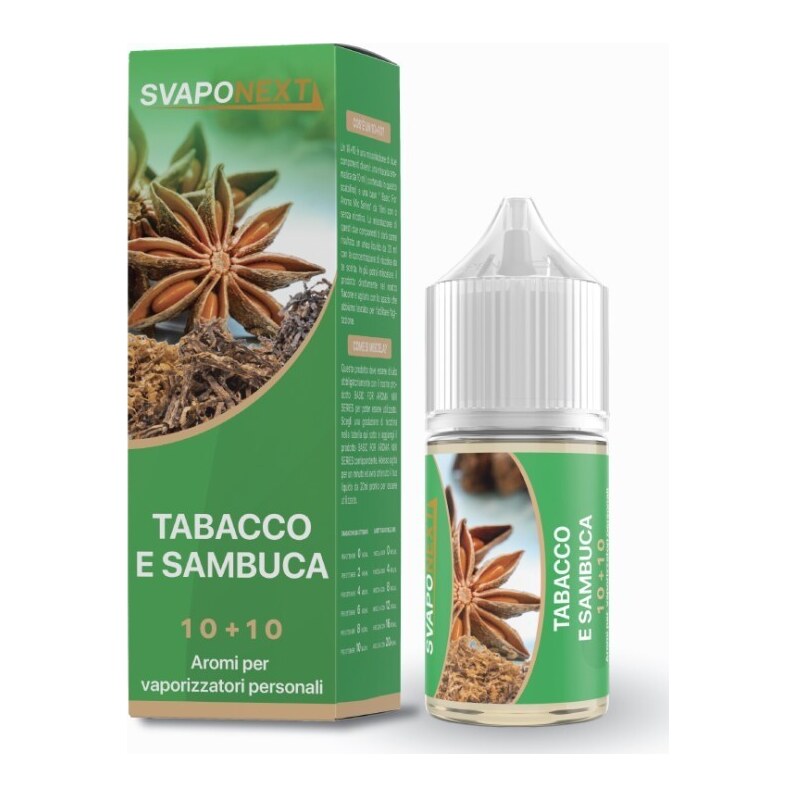 TABACCO E SAMBUCA - 10/30 - SVAPONEXT - 10ml - 0 mg/ml